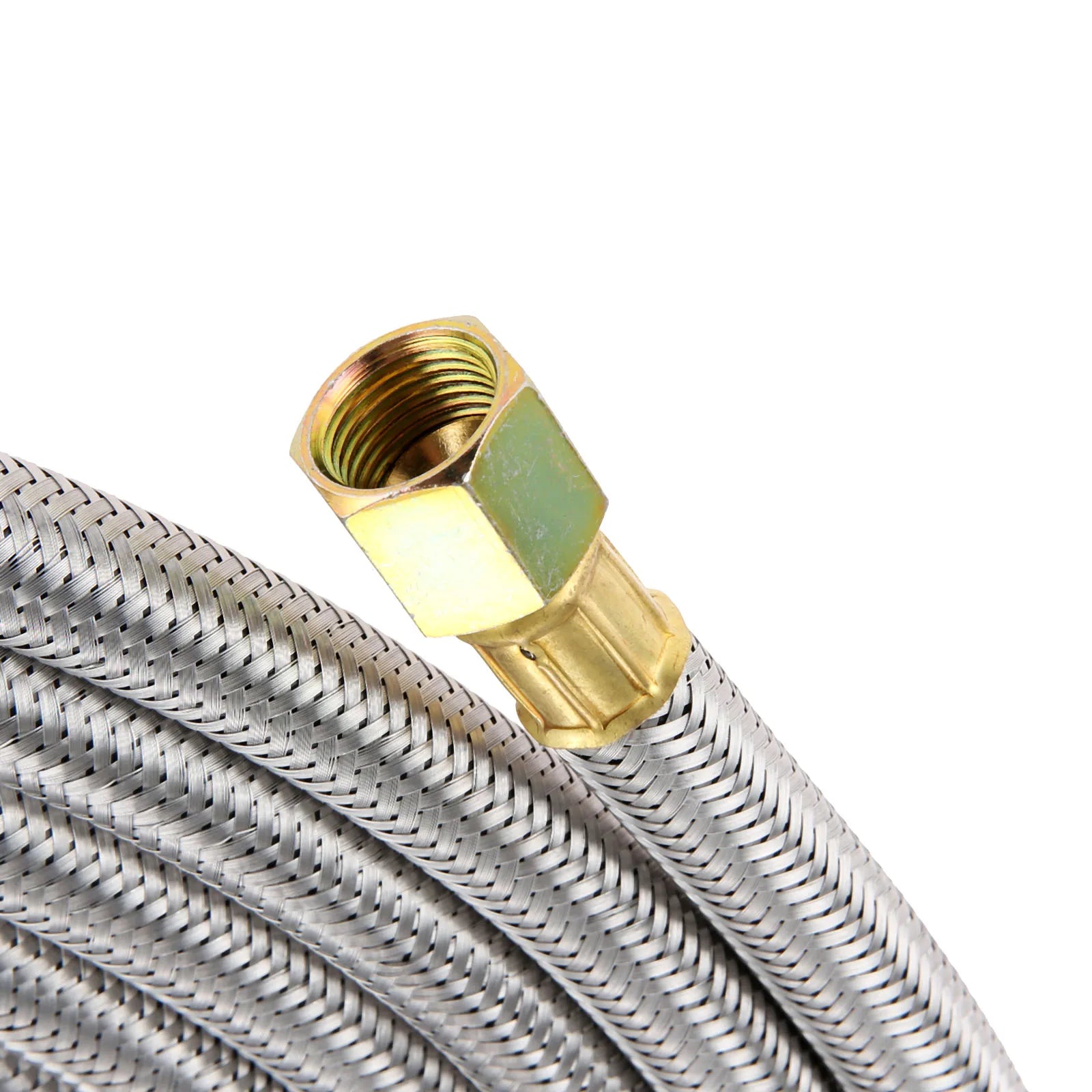 1set 16Ft Stainless Steel Braided BBQ Grill Extension Propane Hose 3/8 Female Flare Threads Gas Nuts Line Pipe Thread Tape