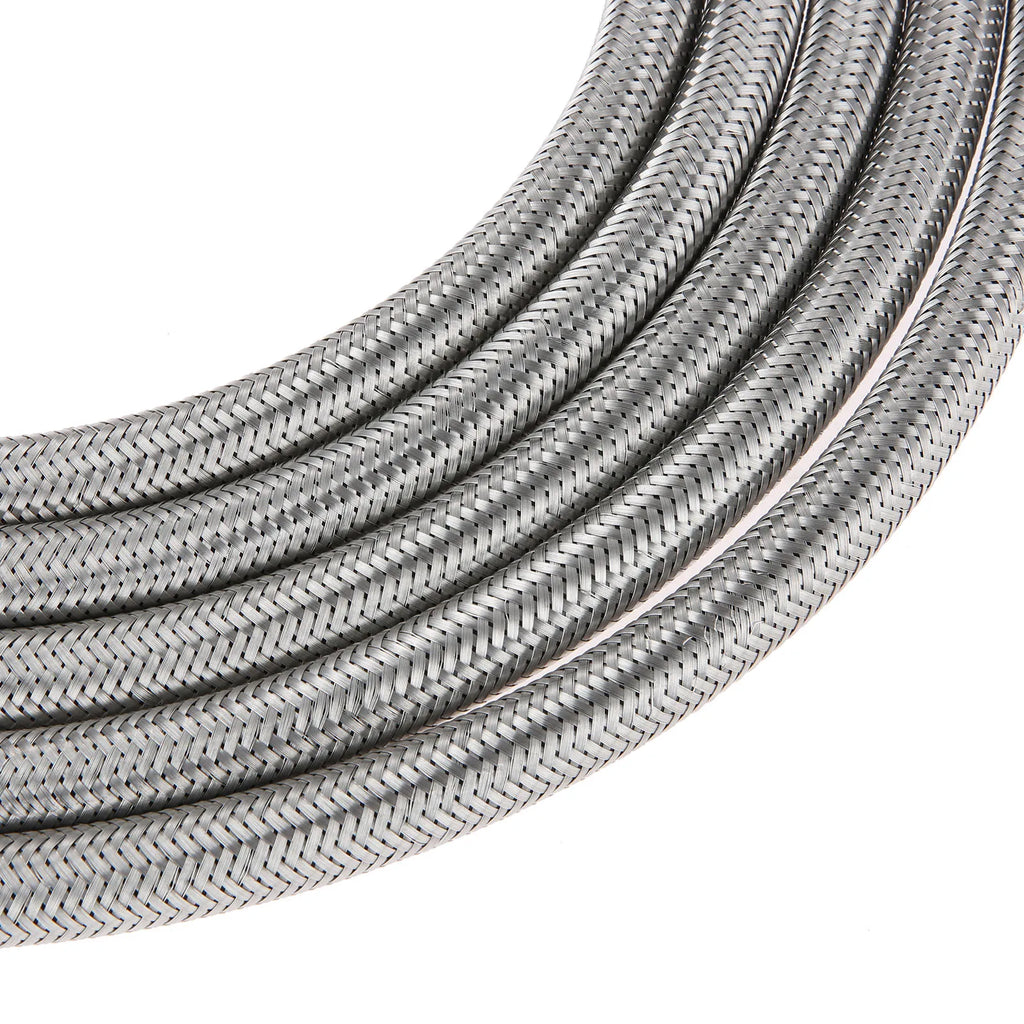 1set 16Ft Stainless Steel Braided BBQ Grill Extension Propane Hose 3/8 Female Flare Threads Gas Nuts Line Pipe Thread Tape