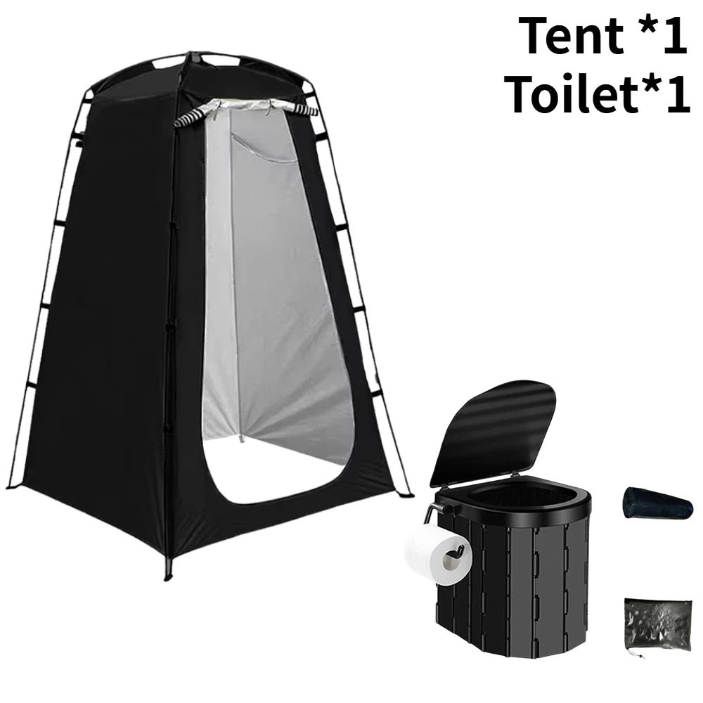 Portable Privacy Tent For Outdoor Shower Bathroom Camping Toilet Privacy Changing Room Easy Setup Lightweight Waterproof Shelter