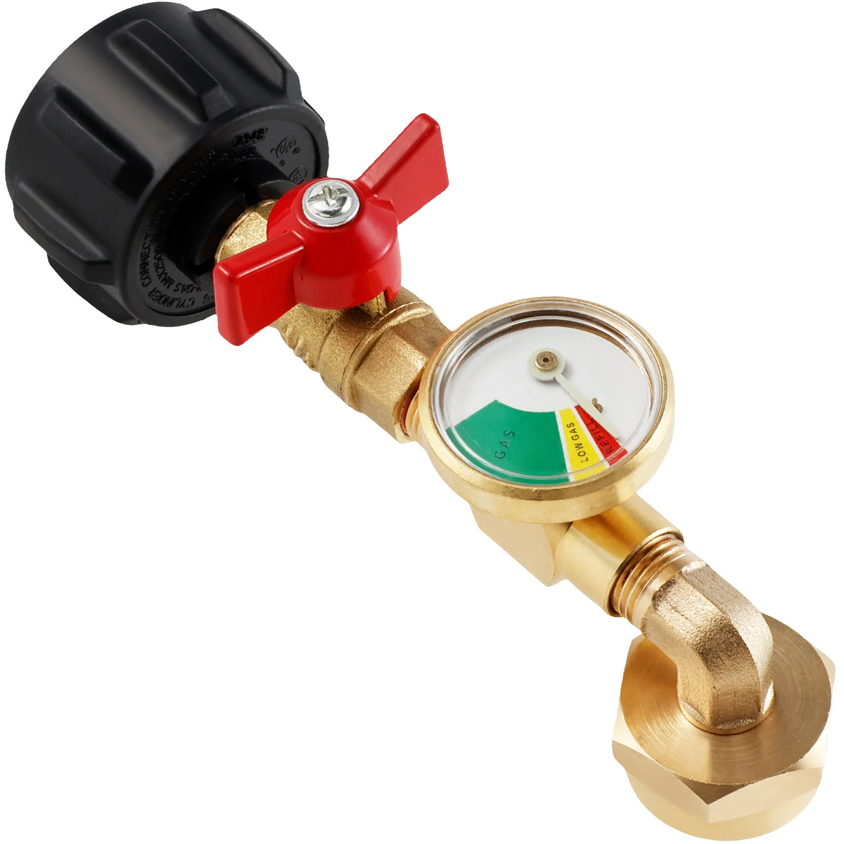 1/2/3 Way Propane Splitter with Gauge Brass Propane Tank 3Y Splitter Adapter Premium Propane Gas Splitter QCC1/Type1 Propane