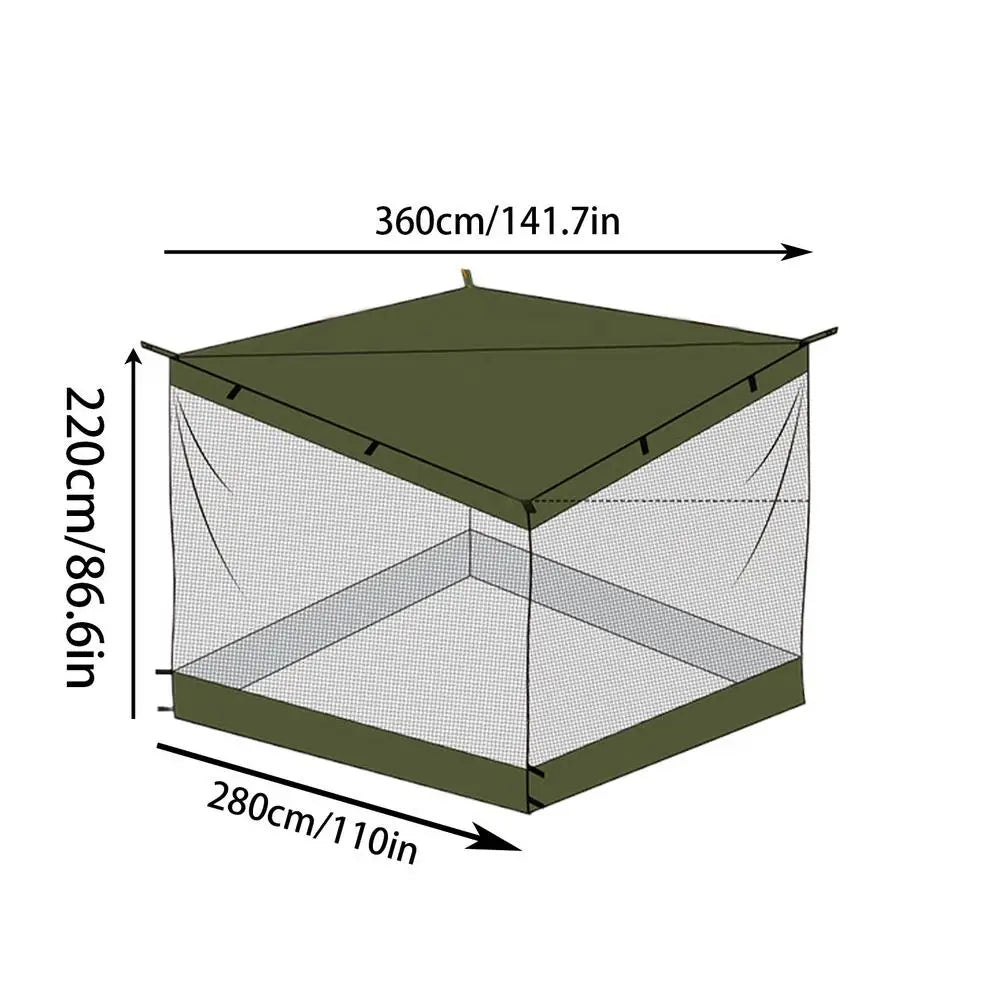 Tent Canopy Camping Canopy Portable Sun Shade Outdoor Hub Tent Large Space Camping Sun Shelter Patio BBQ Canopy Tent For Picnic