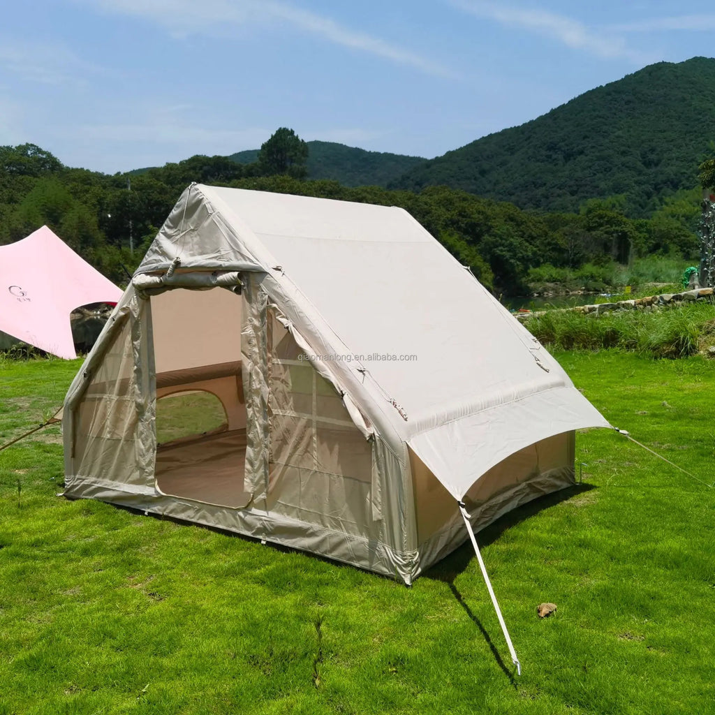 Inflatable Camping Tent - High Quality Waterproof Outdoor Four Seasons Windproof Tent For 2-4 People Use Travelling Large Space