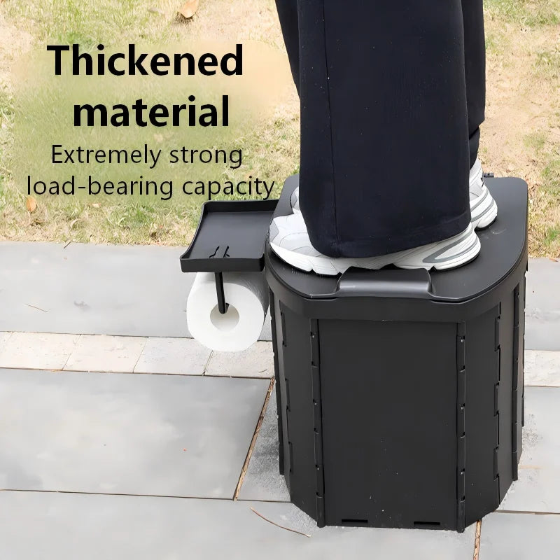 Covered Outdoor Folding Toilet, Camping Toilet, Adult Vehicle-Mounted Toilet, Children's Portable Mobile Toilet