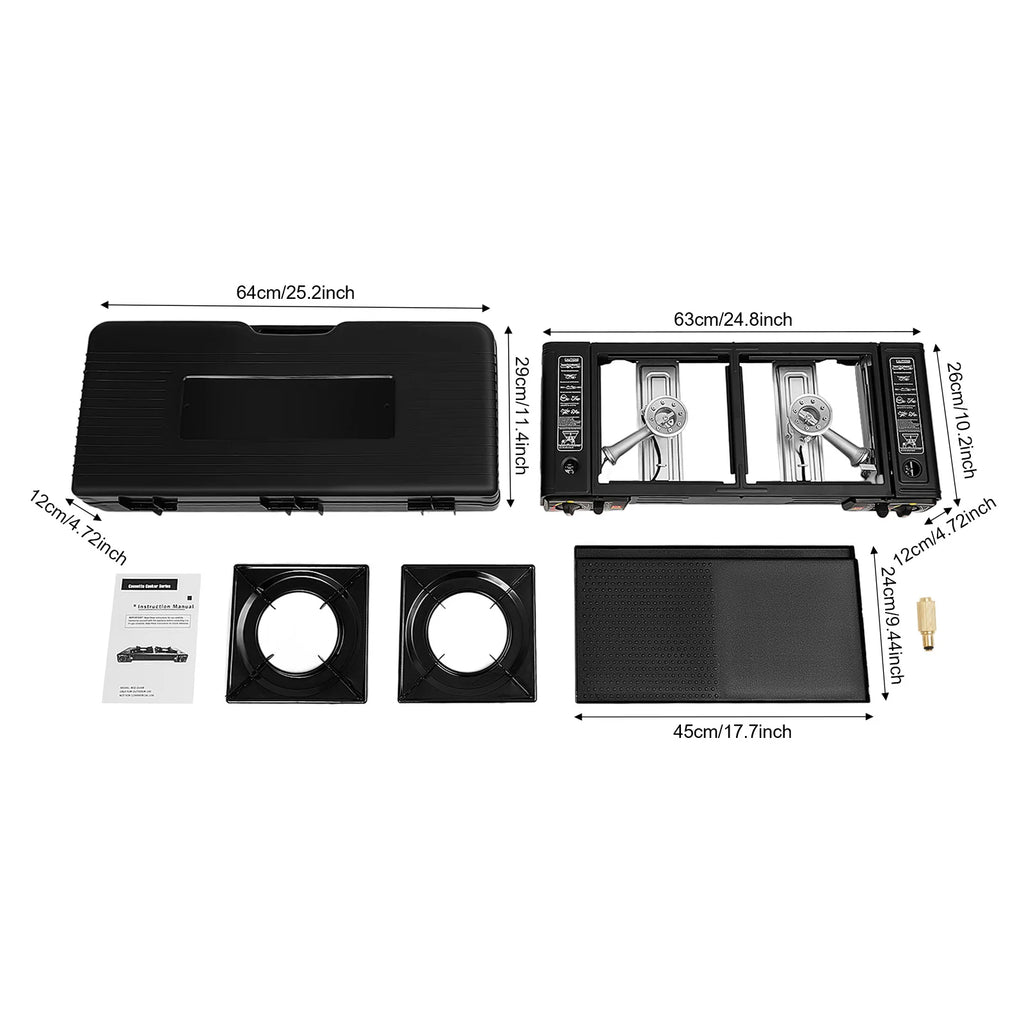 2500W Dual Burner Camping Stove