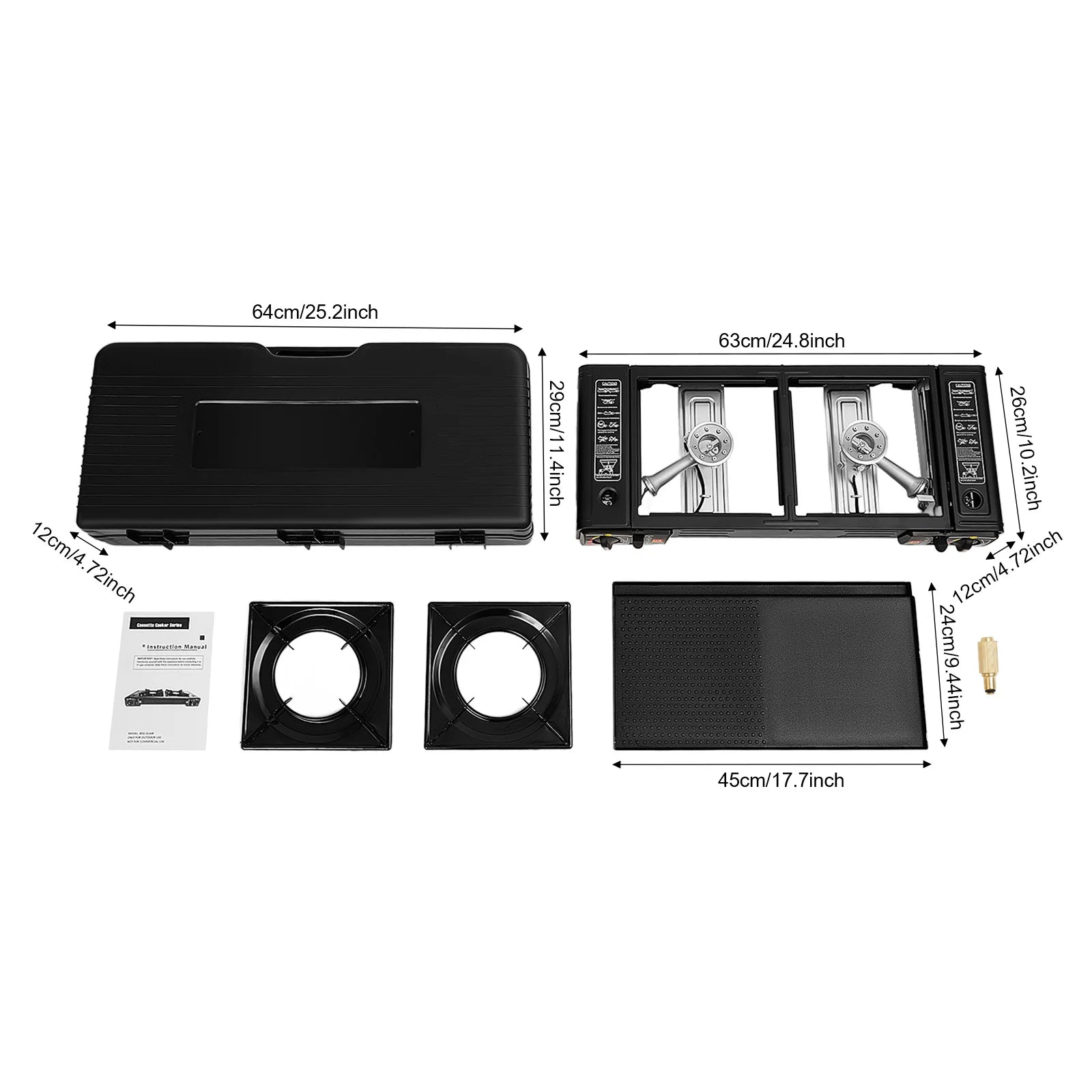 2500W Dual Burner Camping Stove