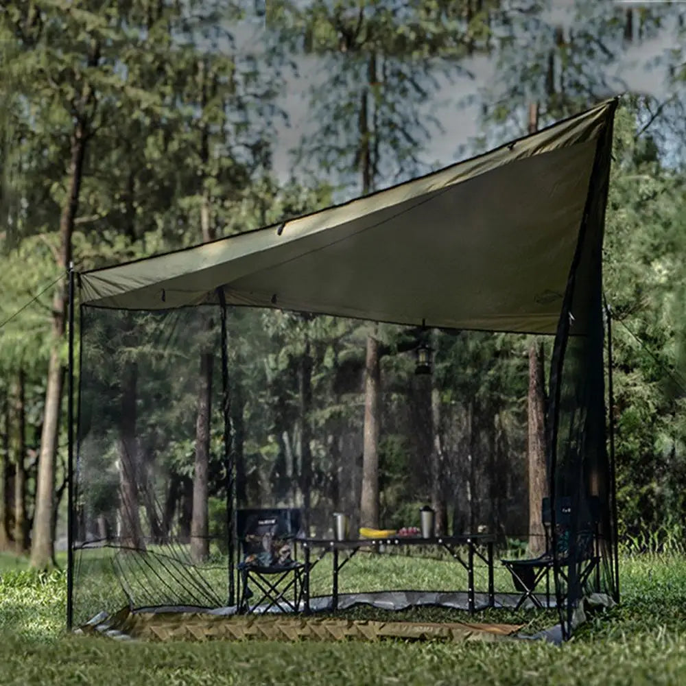 Tent Canopy Camping Canopy Portable Sun Shade Outdoor Hub Tent Large Space Camping Sun Shelter Patio BBQ Canopy Tent For Picnic