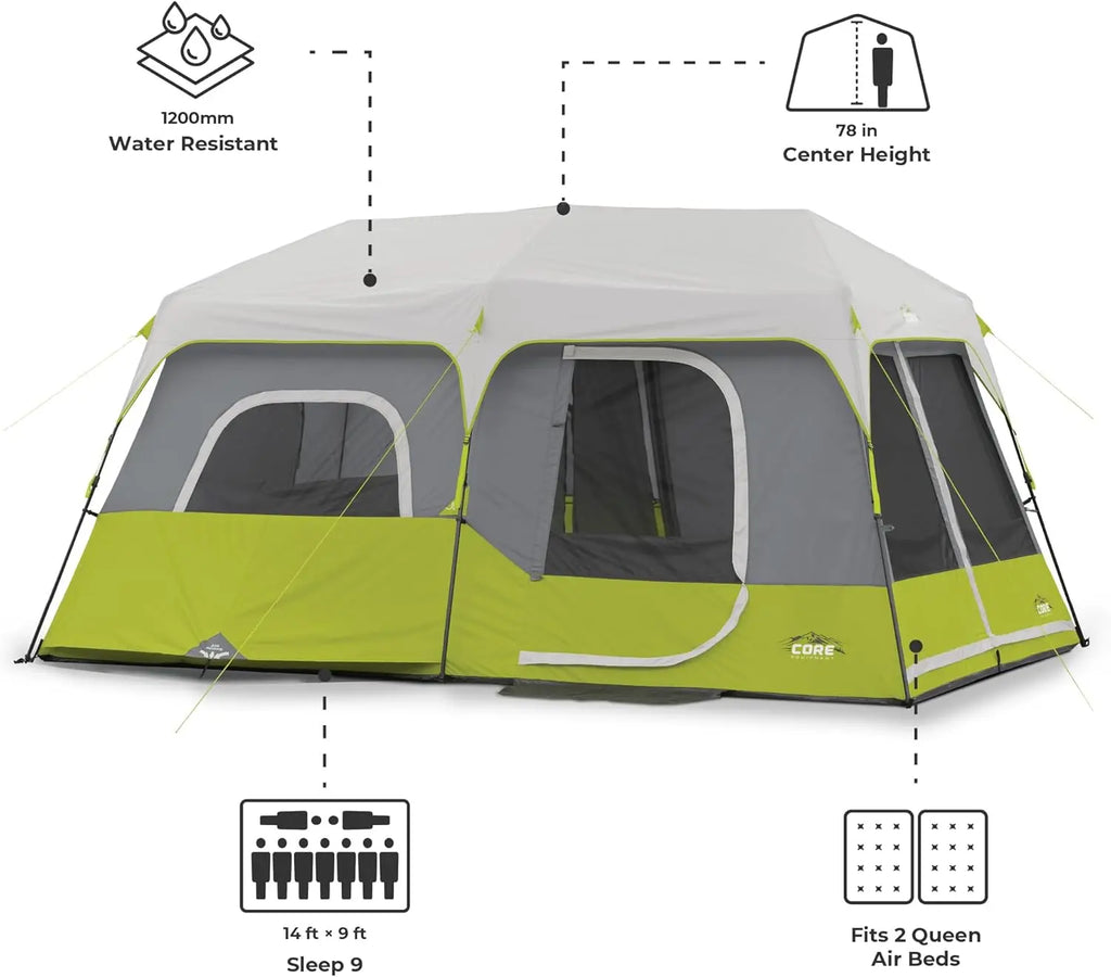 9-Person Instant Cabin Tent