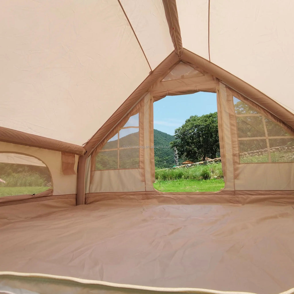 Inflatable Camping Tent - High Quality Waterproof Outdoor Four Seasons Windproof Tent For 2-4 People Use Travelling Large Space