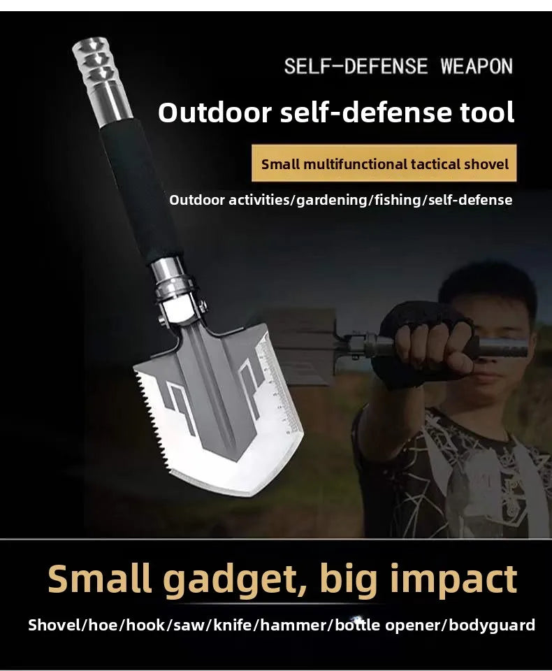 Hot selling car mounted outdoor equipment, multifunctional folding engineering shovel, convenient military shovel, camping tool
