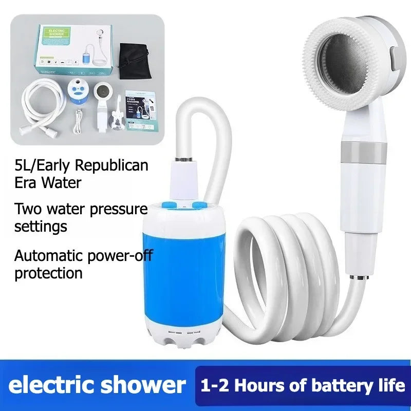 Portable Camp Shower Rechargeable Shower Outdoor Camping Shower Pet Shower Multiple Spray Modes for Camping,Hiking,Traveling,RV