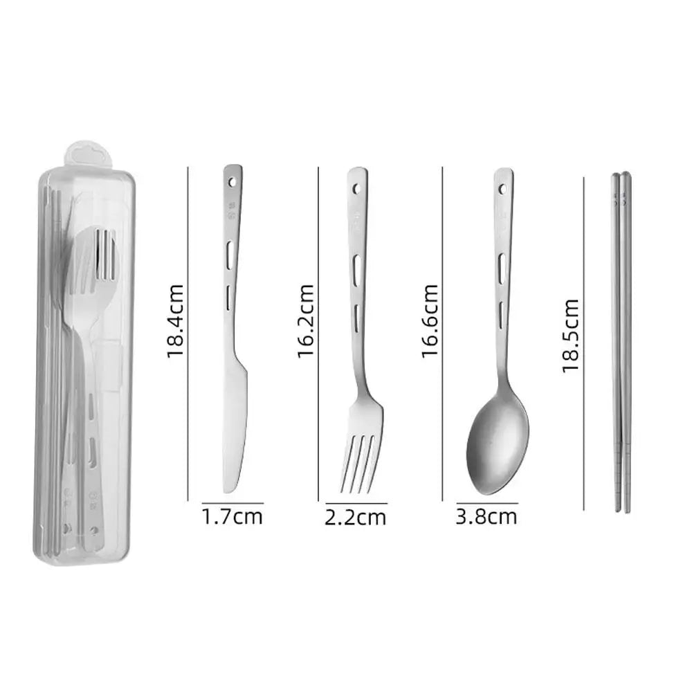 Travel Camping Utensils Set Lightweight Outdoor Survival Cutlery Spoon Knife Fork Chopsticks Durable Hiking Tableware