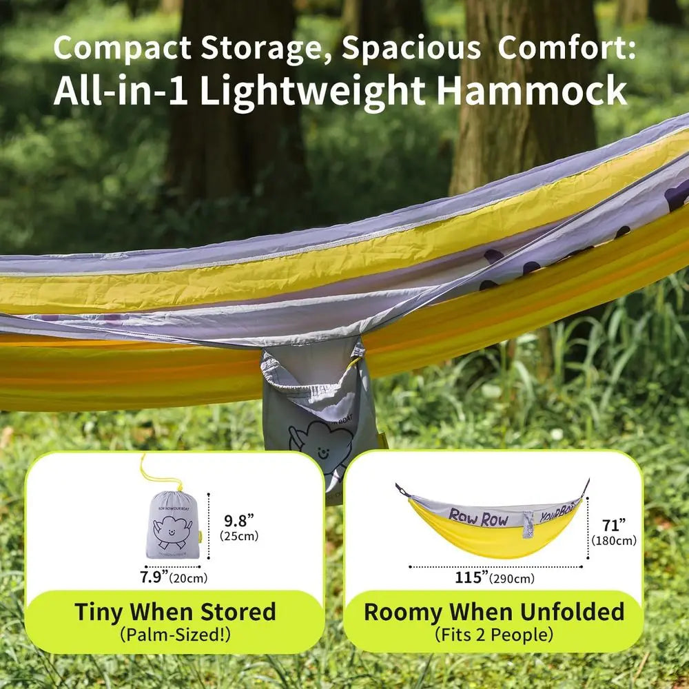 Double Camping Hammock with Straps