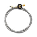 Gas Canister Extension Hose with Control Valve 100cm Stainless Steel Braided Tube with Mapp Gas Adaptor for Camping Stove