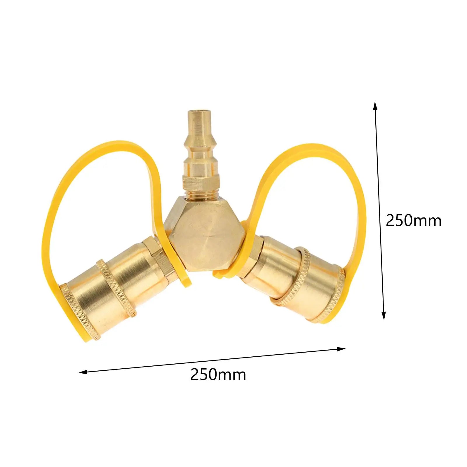 RV Propane Y Splitter 1/4in Quick Connect or Disconnect Quick Connector Gas Tank Connection Adapter for Camper Grill RV Trailer
