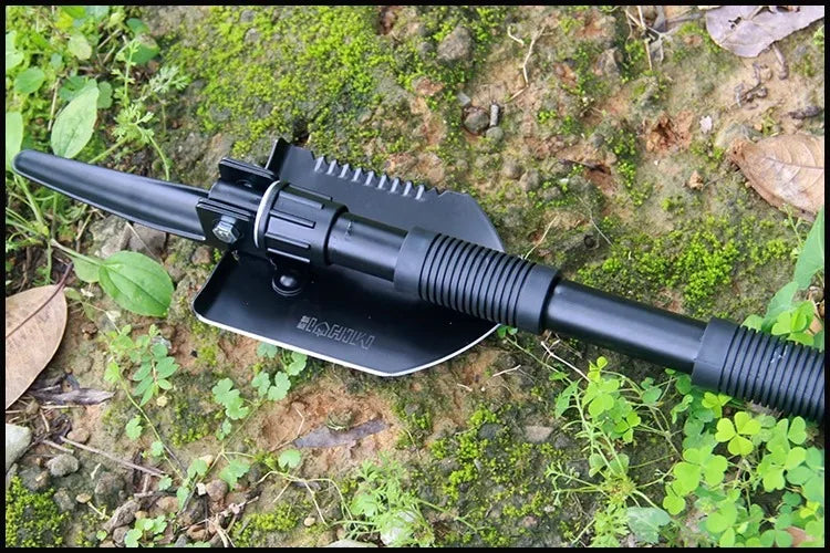 Survival equipment, camping engineer shovel, multi-functional outdoor hoe, military shovel, manganese steel thickened shovel