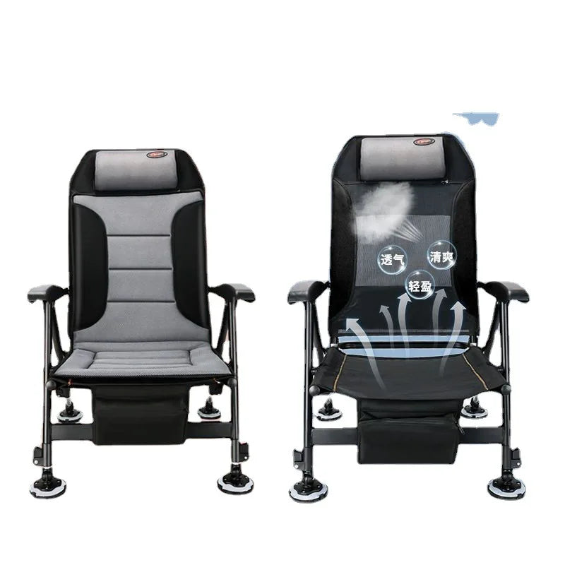 Premium Ultra Lightweight Retractable Portable Fishing Chair Adjustable Stool Folding Camping Chair Outdoor Fishing Equipment