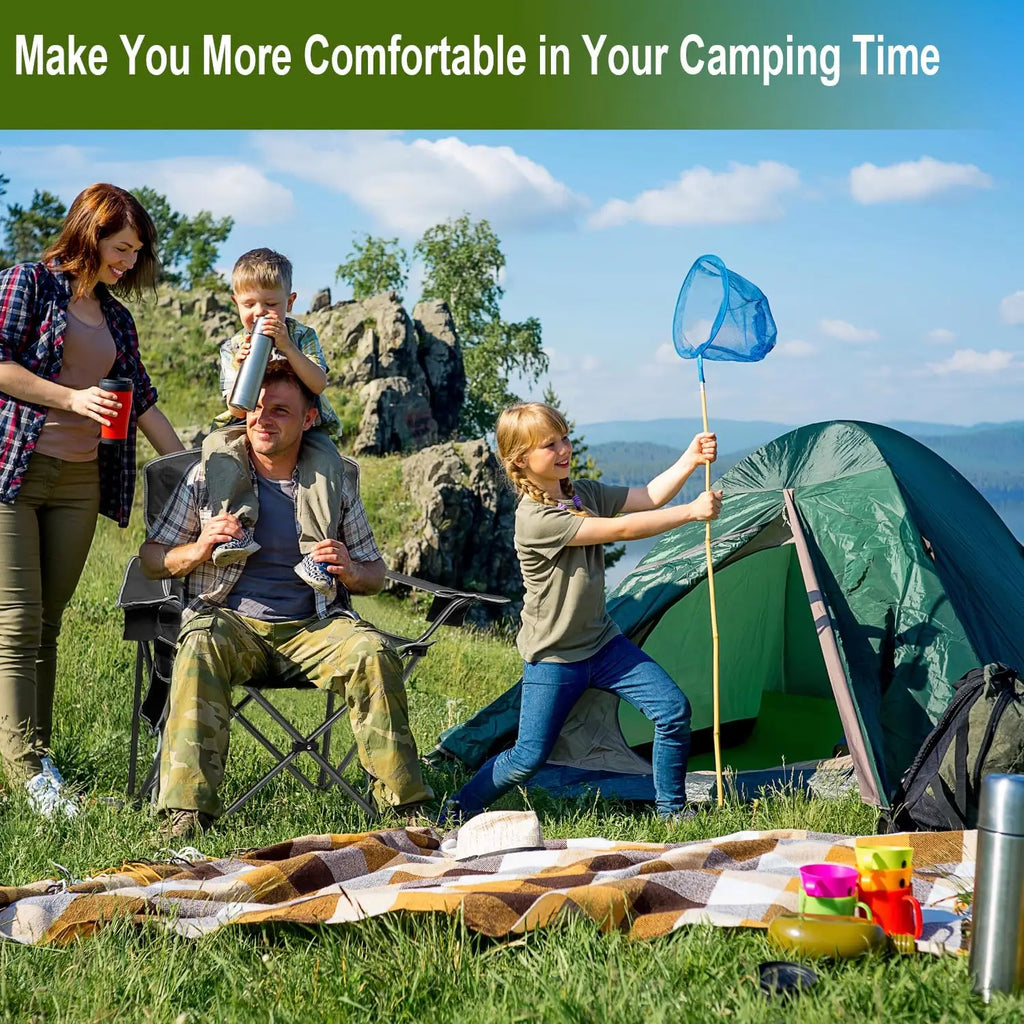 Heavy-Duty Camping Chair with Cooler