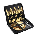 Ultimate Camping Tableware Set with Bag Portable Cutlery Kit for Outdoors Camping Utensils Including Steak Knives,Forks,Spoons