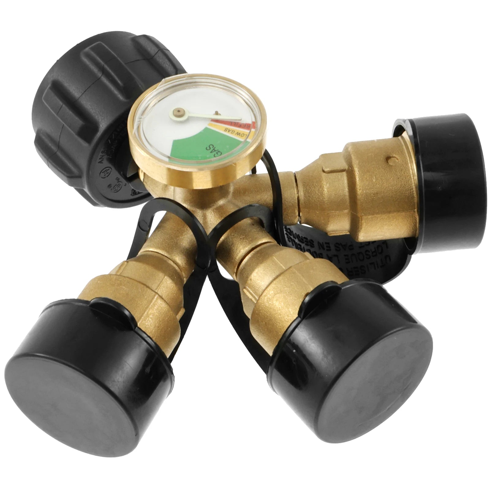 1/2/3 Way Propane Splitter with Gauge Brass Propane Tank 3Y Splitter Adapter Premium Propane Gas Splitter QCC1/Type1 Propane