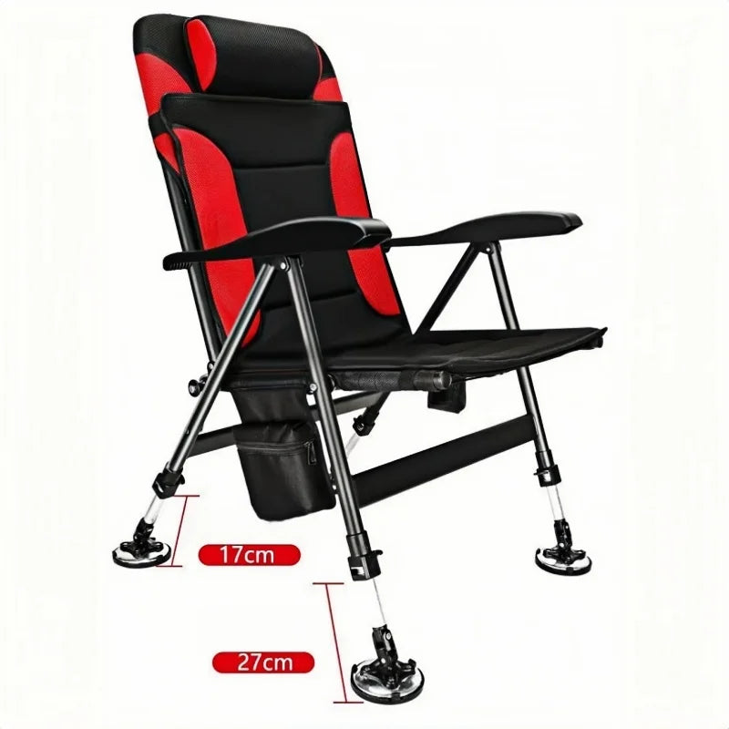 Premium Ultra Lightweight Retractable Portable Fishing Chair Adjustable Stool Folding Camping Chair Outdoor Fishing Equipment