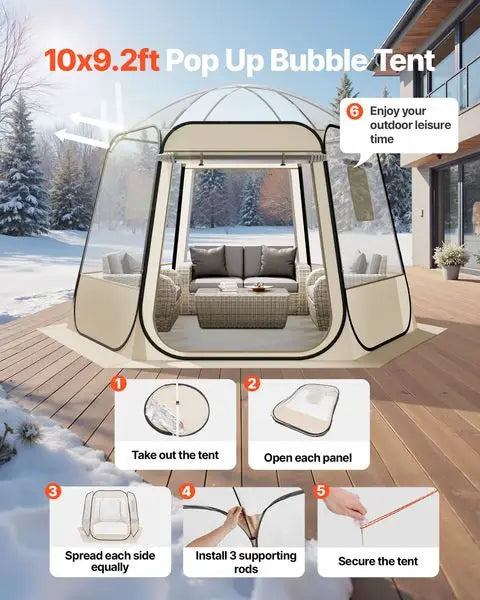 Clear Bubble Pop-Up Tent