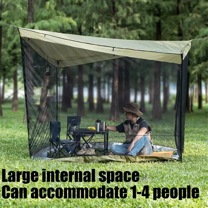 Tent Canopy Camping Canopy Portable Sun Shade Outdoor Hub Tent Large Space Camping Sun Shelter Patio BBQ Canopy Tent For Picnic
