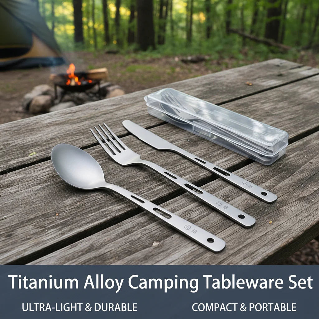 Travel Camping Utensils Set Lightweight Outdoor Survival Cutlery Spoon Knife Fork Chopsticks Durable Hiking Tableware