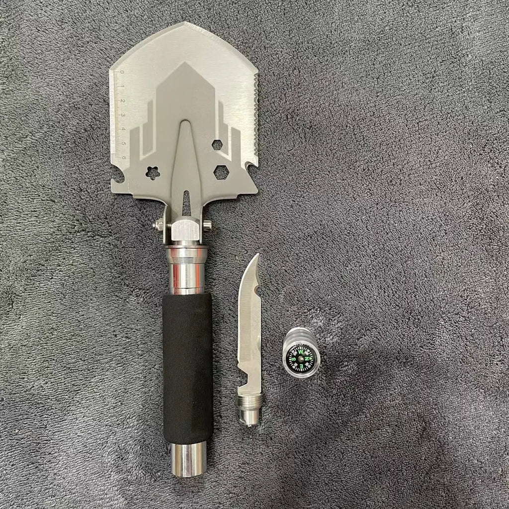Hot selling car mounted outdoor equipment, multifunctional folding engineering shovel, convenient military shovel, camping tool