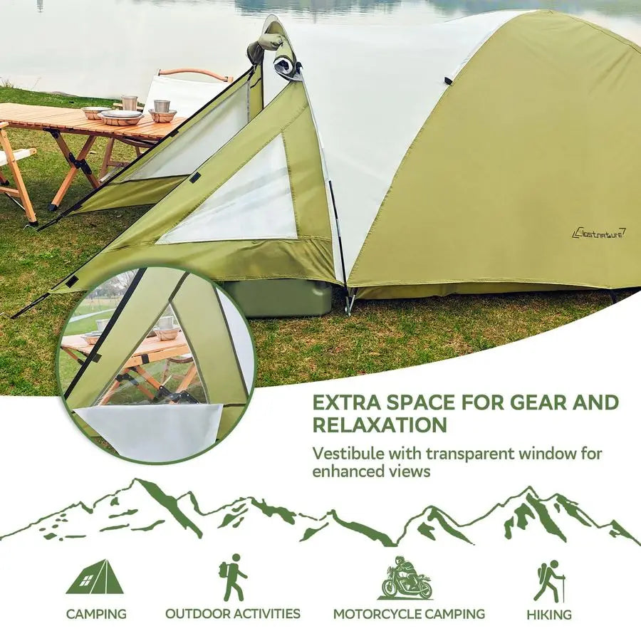 2-Person Camping Tent with Porch