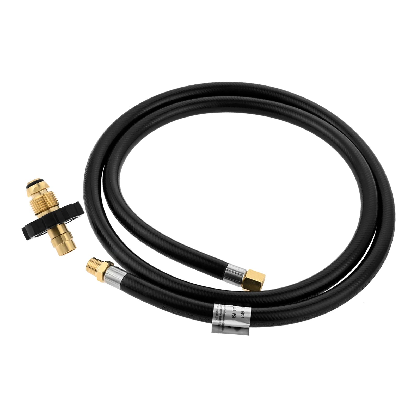 1/4"NPT Propane Extension Hose Kit- Soft Nose POL Propane Gas Fitting LP 1/4" NPT Male & Female Coupler 5FT High Pressure Hose