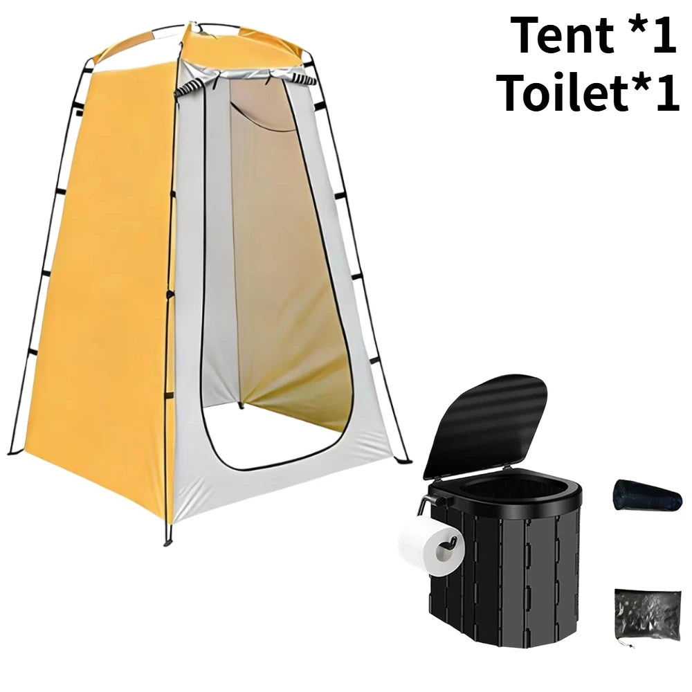 Portable Privacy Tent For Outdoor Shower Bathroom Camping Toilet Privacy Changing Room Easy Setup Lightweight Waterproof Shelter