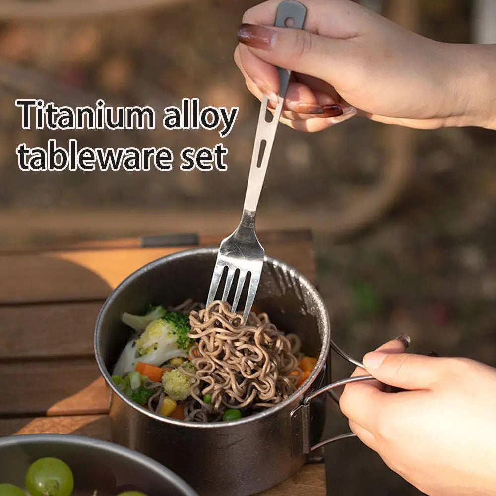 Travel Camping Utensils Set Lightweight Outdoor Survival Cutlery Spoon Knife Fork Chopsticks Durable Hiking Tableware