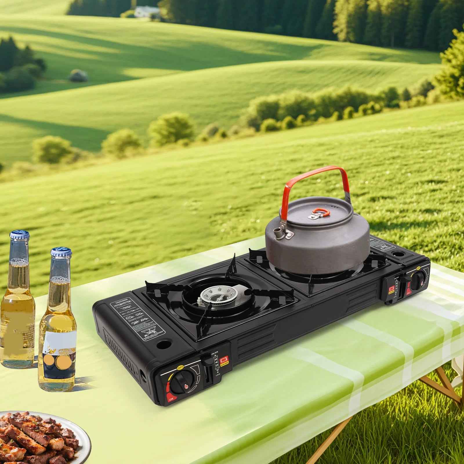 2500W Dual Burner Camping Stove