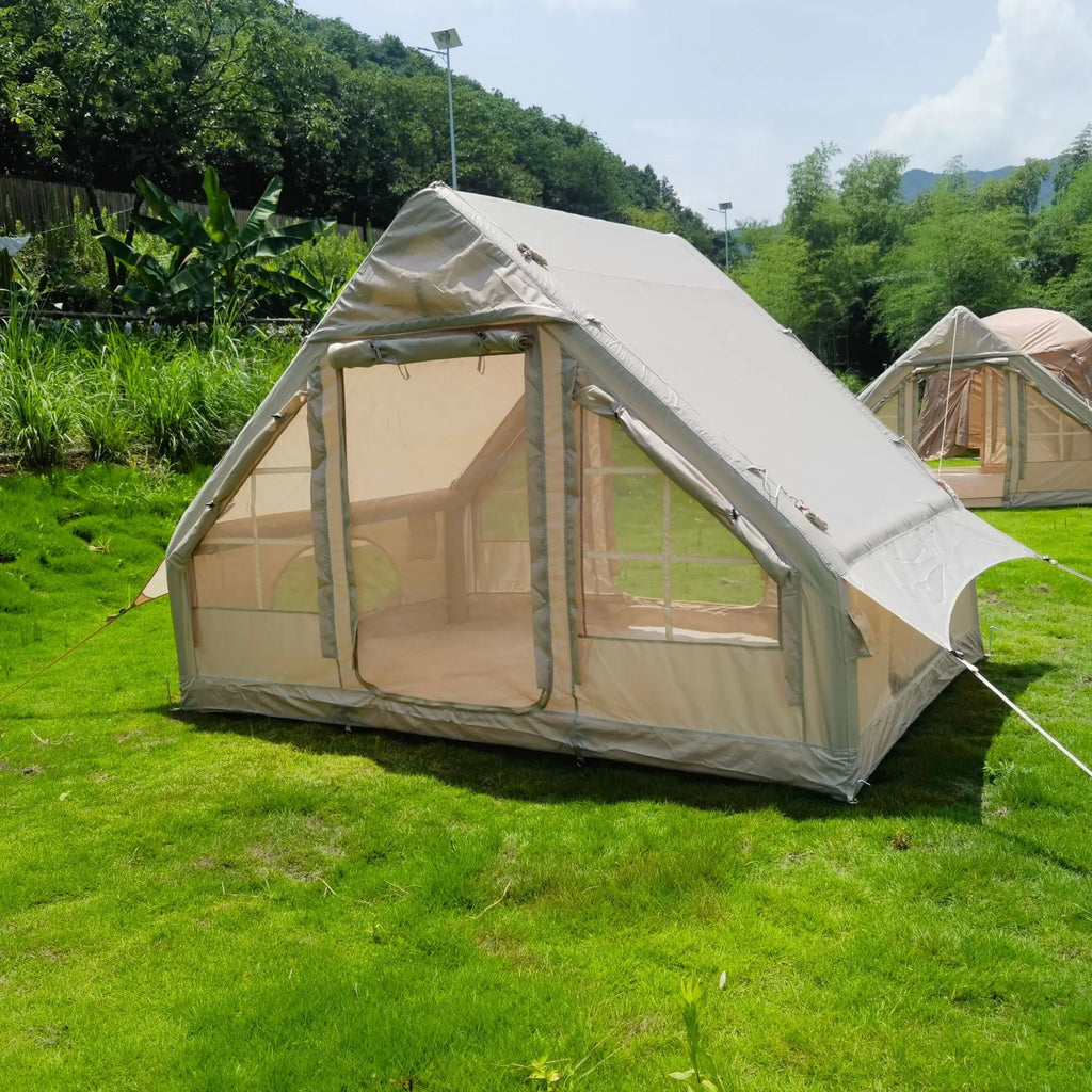 Inflatable Camping Tent - High Quality Waterproof Outdoor Four Seasons Windproof Tent For 2-4 People Use Travelling Large Space