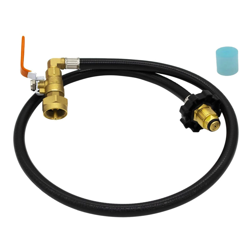 Propane Refill Adapter Hose 39.3in Propane Extension Hose Propane Refill Hose with ON-Off Control Valve For Outdoor Camping