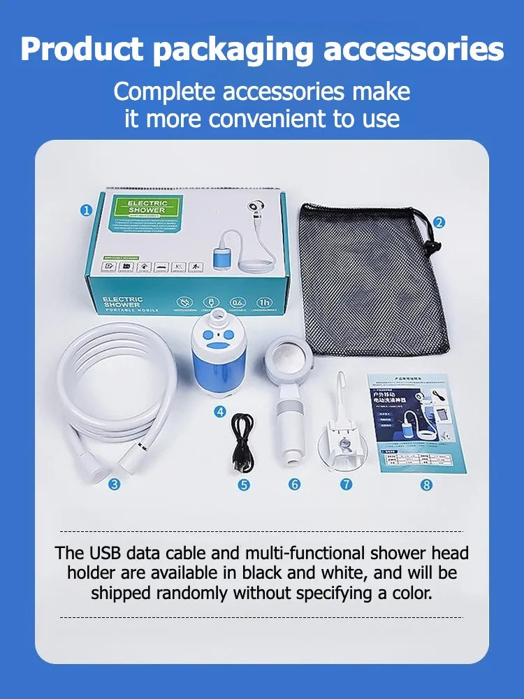 Portable Camp Shower Rechargeable Shower Outdoor Camping Shower Pet Shower Multiple Spray Modes for Camping,Hiking,Traveling,RV
