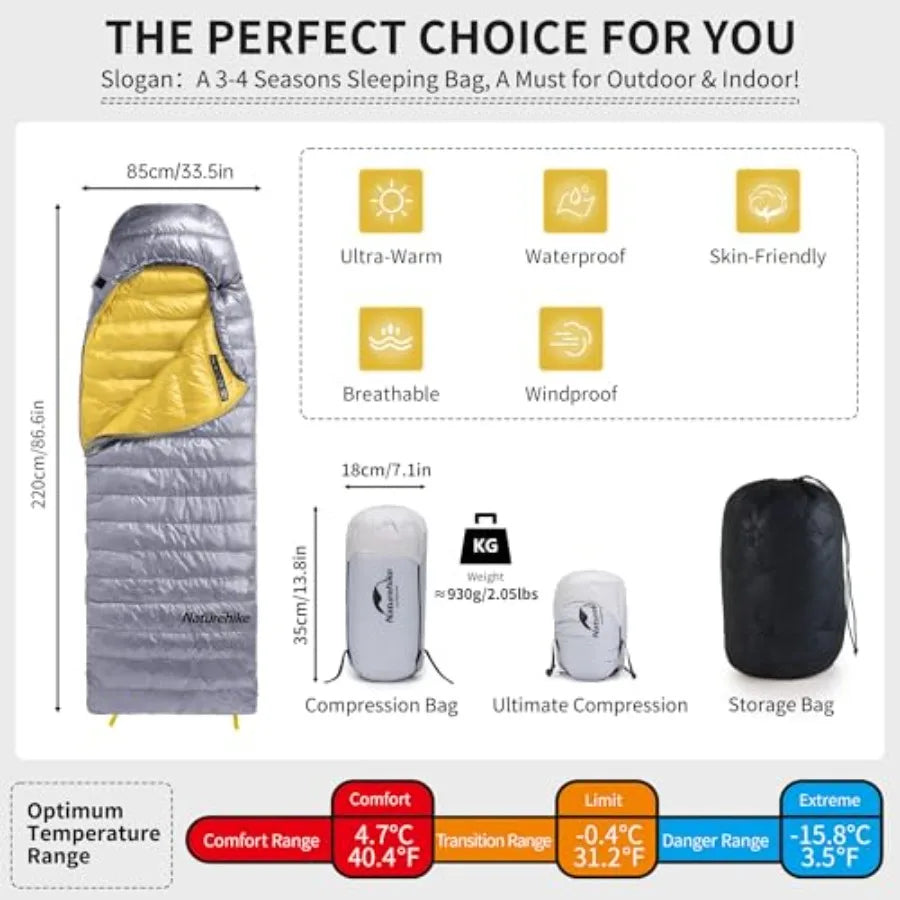 Ultralight Down Sleeping Bag 650FP