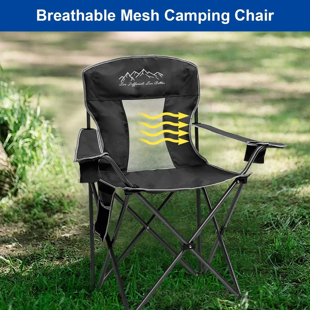 Heavy-Duty Camping Chair with Cooler