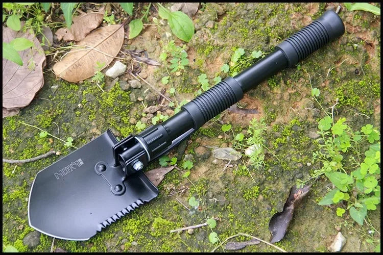 Survival equipment, camping engineer shovel, multi-functional outdoor hoe, military shovel, manganese steel thickened shovel
