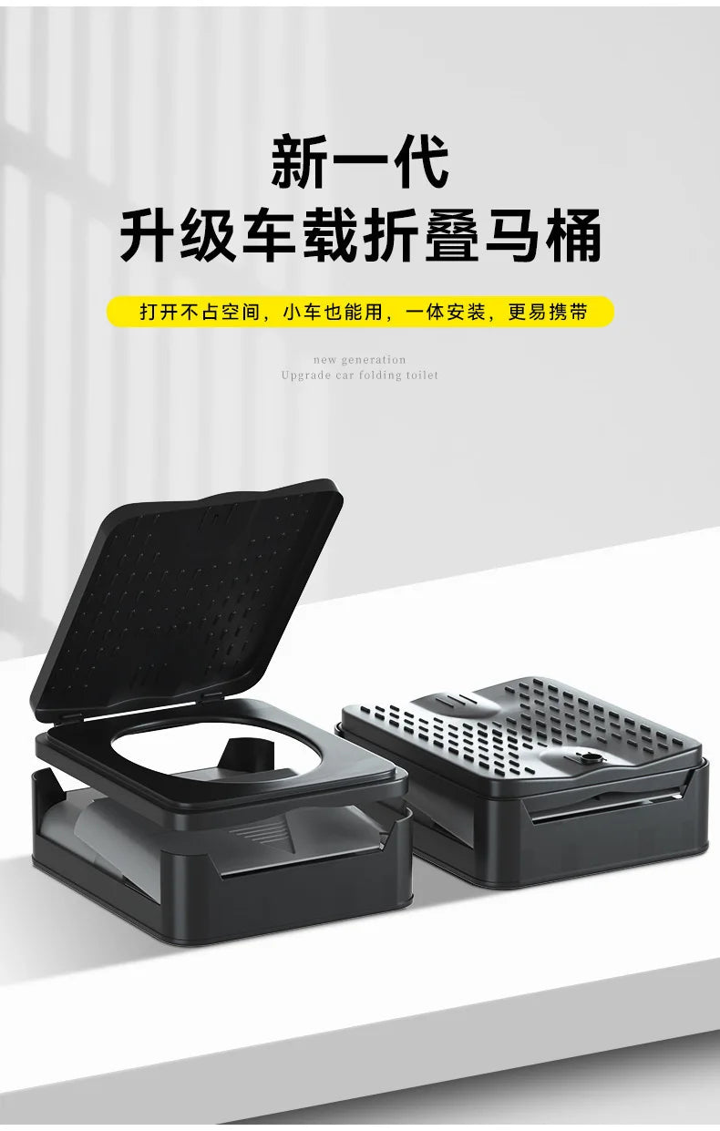 Portable Camping Toilet Foldable Camping Travel Toilet Collapsible Portable Potty for Camping Road Trips Emergency Car Use