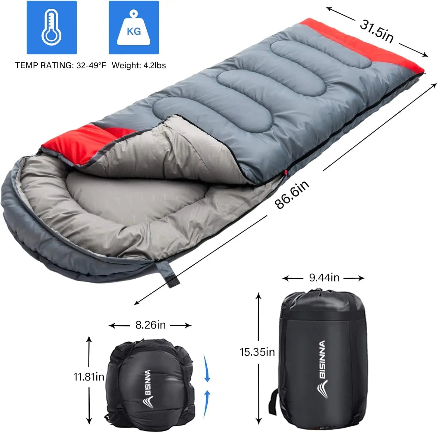 4-Season Waterproof Sleeping Bag