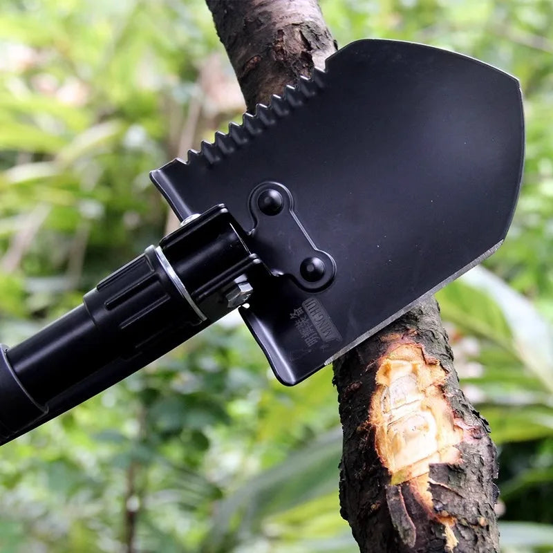 Survival equipment, camping engineer shovel, multi-functional outdoor hoe, military shovel, manganese steel thickened shovel
