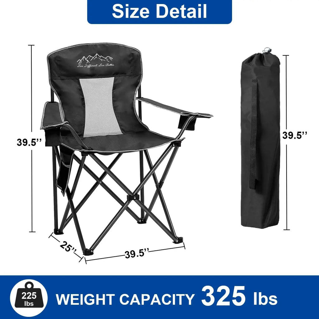 Heavy-Duty Camping Chair with Cooler