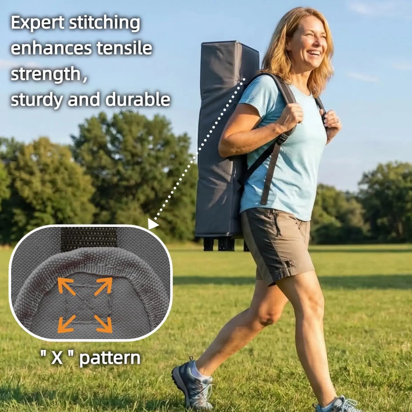Oversized Camping Chair with Canopy