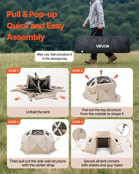 15x15 Pop-Up Screen Gazebo Tent