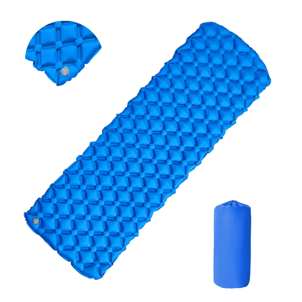 Camping Inflatable Mattress In Tent Folding Camp Bed Sleeping Pad Picnic Blanket Travel Air Mat Camping Equipment