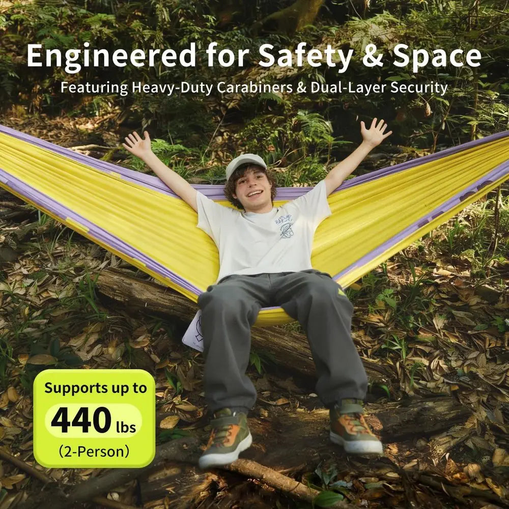 Double Camping Hammock with Straps