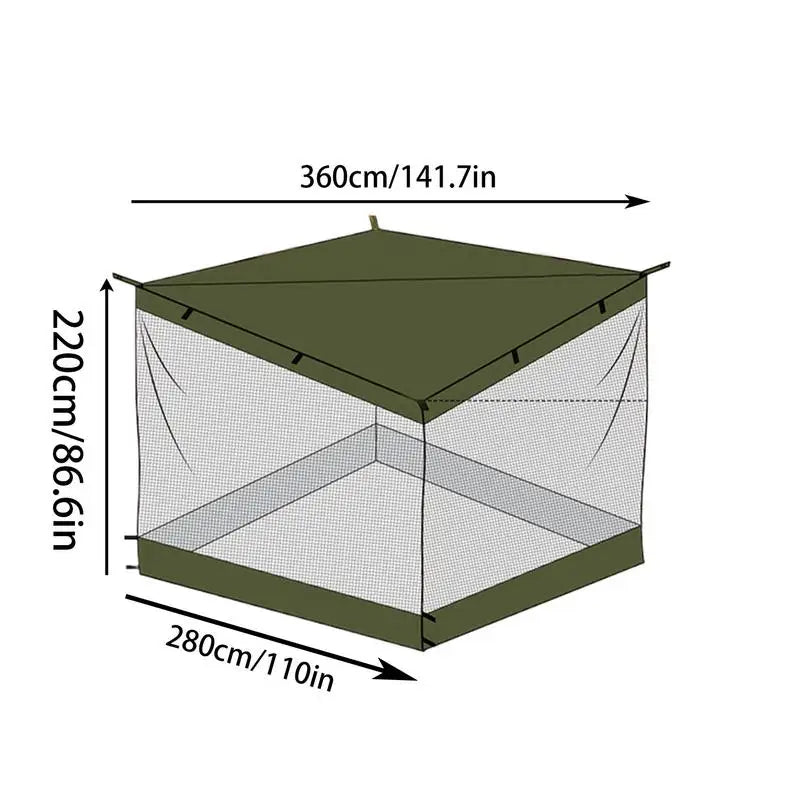 Tent Canopy Camping Canopy Portable Sun Shade Outdoor Hub Tent Large Space Camping Sun Shelter Patio BBQ Canopy Tent For Picnic