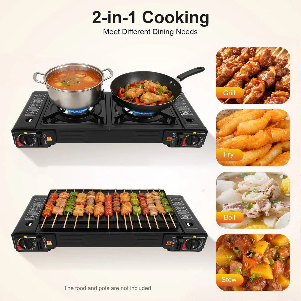 2500W Dual Burner Camping Stove