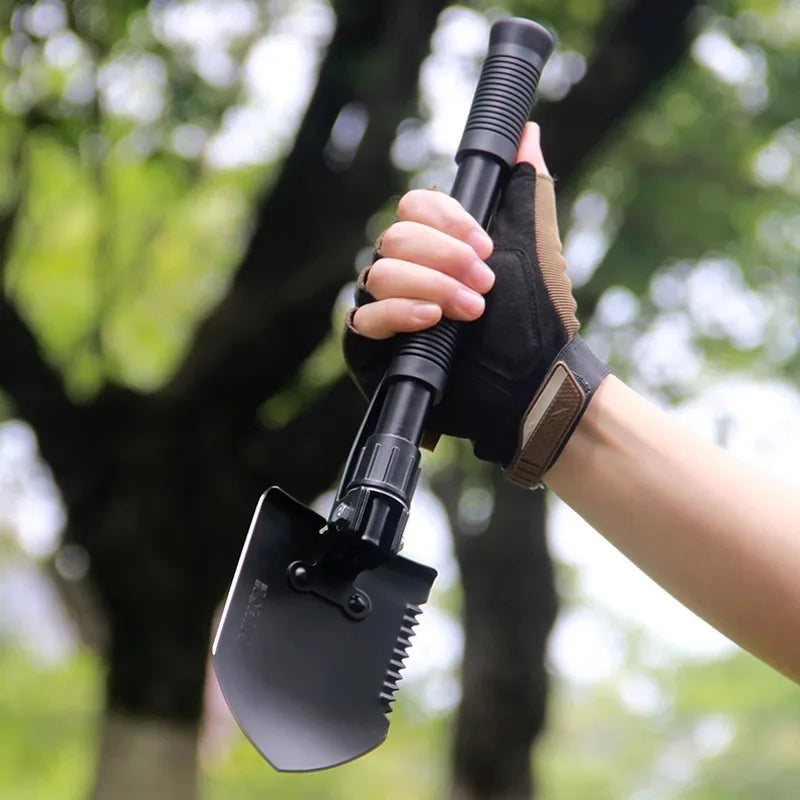 Survival equipment, camping engineer shovel, multi-functional outdoor hoe, military shovel, manganese steel thickened shovel